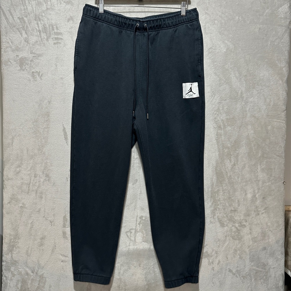 Jordan Flight Mens XL Black Cotton French Terry Sweatpants Joggers CV3174-010